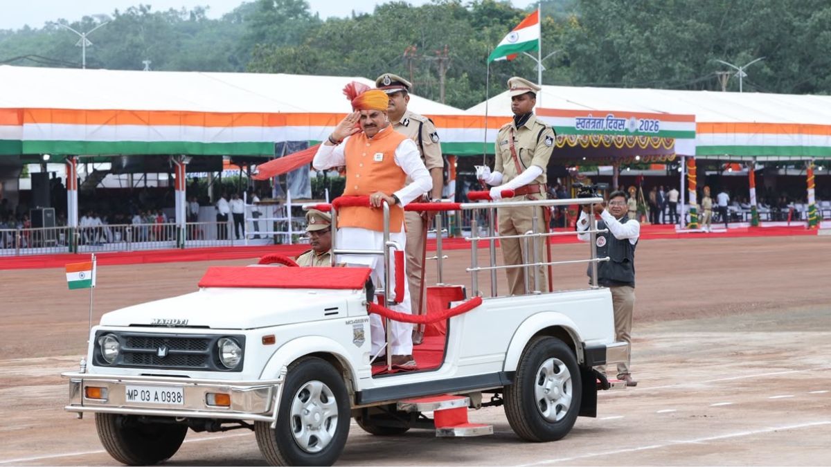 लाल परेड ग्राउंड पर सीएम मोहन यादव ने फहराया तिरंगा, ली सलामी, कहा- 2027 होगा युवा वर्ष, रोजगार सहित मिशन GYANII पर होगा फोकस