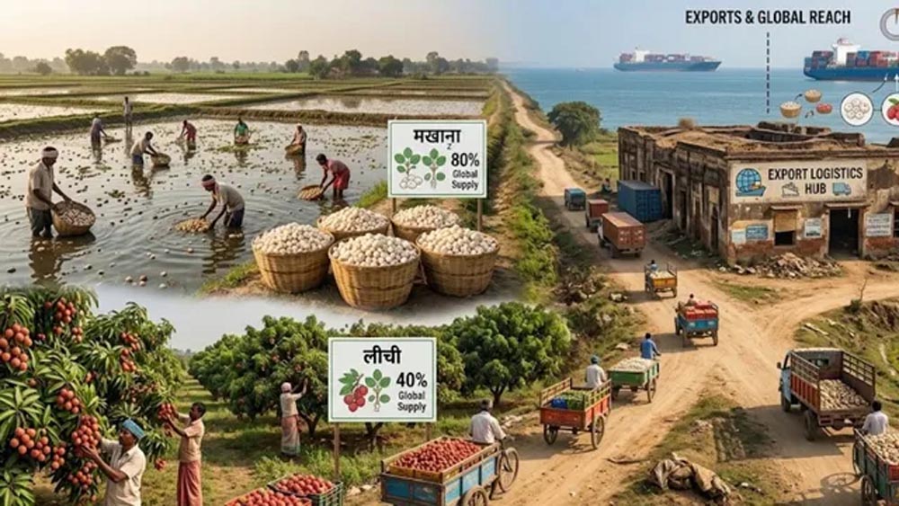 मखाना-लीची की वैश्विक पहचान, फिर भी बिहार के निर्यात में कृषि उत्पादों की हिस्सेदारी बेहद कम