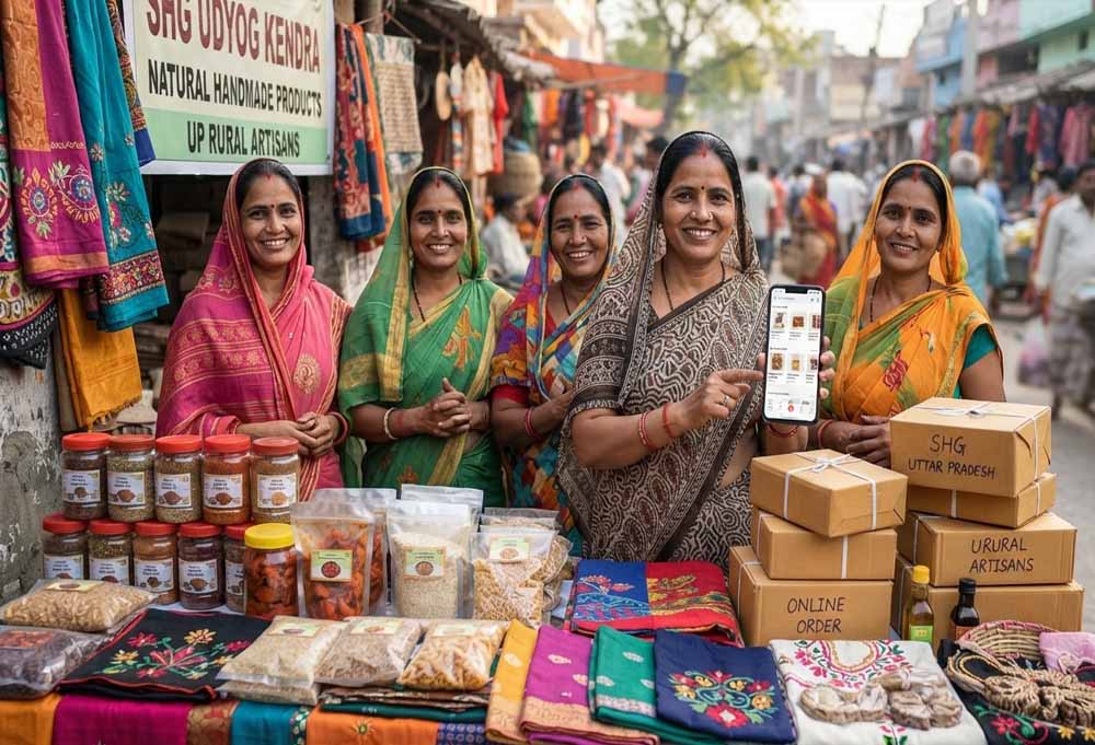 गांव से ग्लोबल बाजार तक यूपी की दीदियों की उड़ान, 3 हजार से अधिक उत्पादों को मिलेगा नया बाजार