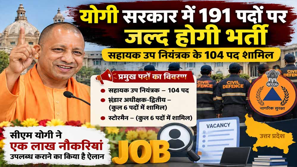 नागरिक सुरक्षा विभाग में भर्ती का रास्ता साफ, 191 पदों पर जल्द होगी नियुक्ति