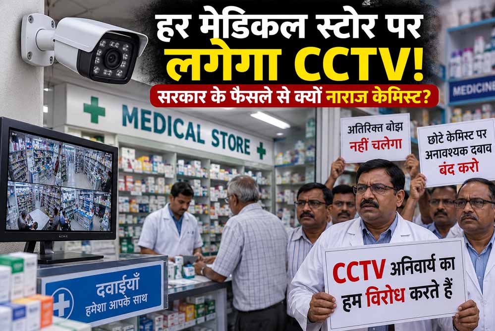मेडिकल स्टोर्स पर CCTV लगाने की तैयारी, केमिस्ट एसोसिएशन ने जताया विरोध