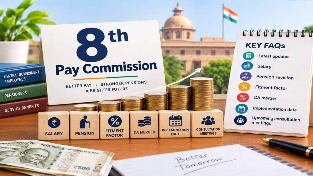8वें वेतन आयोग में पेंशन बढ़ाने की मांग, ₹45 हजार तक हो न्यूनतम पेंशन