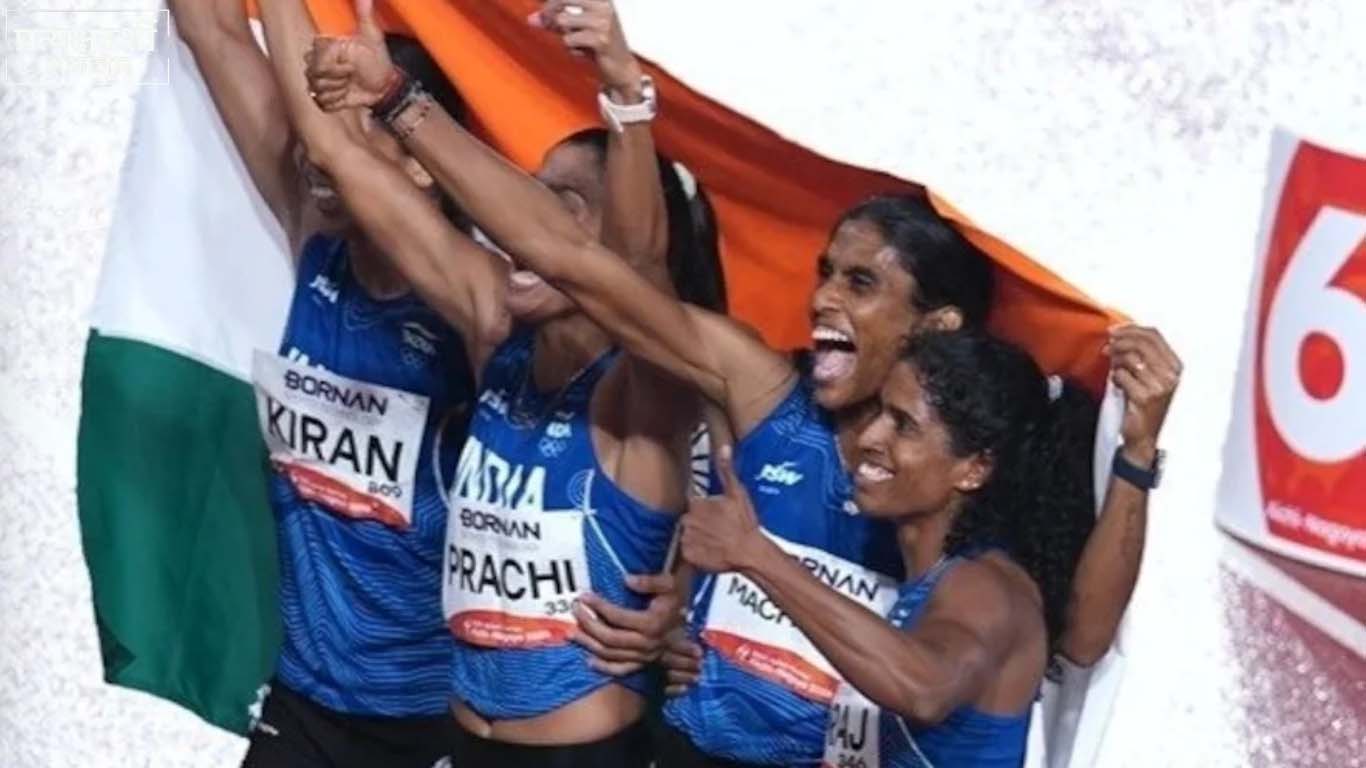 नारी शक्ति का कमाल, 4×400 रिले में भारत को गोल्ड; पदकों का अर्धशतक पूरा