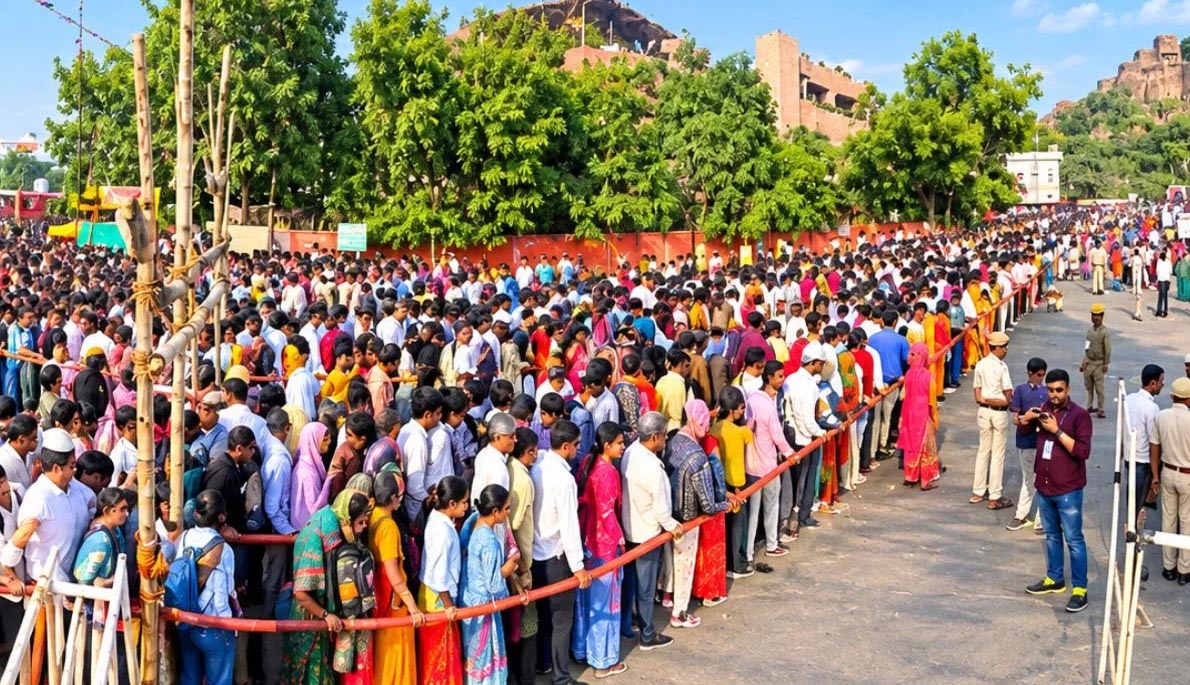 वायरल रील्स का असर: 3500 किलो मेहंदी लेने जयपुर पहुंचे श्रद्धालु