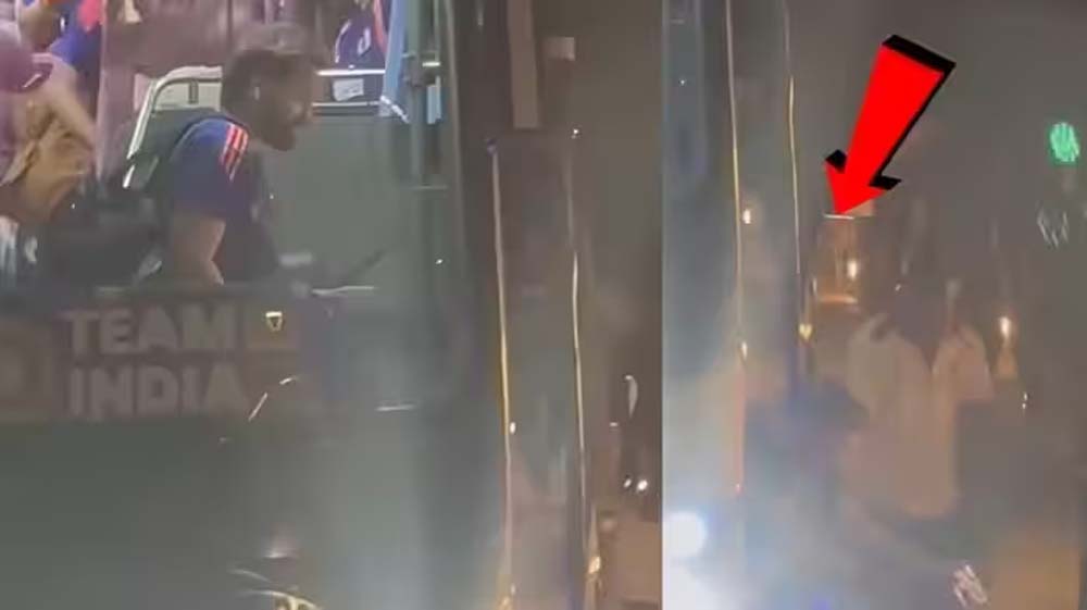 रोहित शर्मा बस की सीढ़ियों से गिरे, सपोर्ट स्टाफ ने तुरंत संभाला; चोट की पुष्टि नहीं