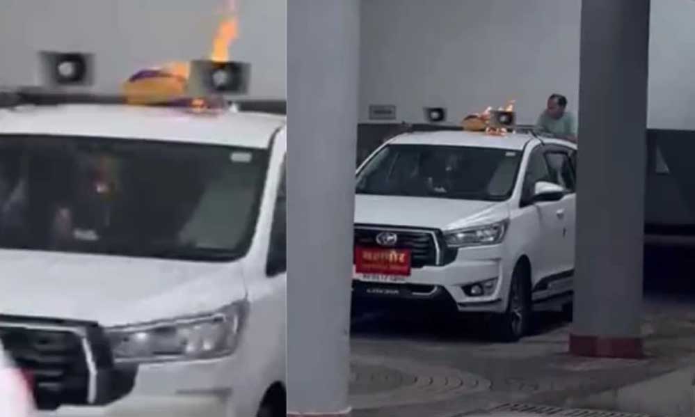 महापौर की गाड़ी के ऊपर जलाए कागज, आग लगाने की कोशिश से भोपाल नगर निगम में मचा बवाल