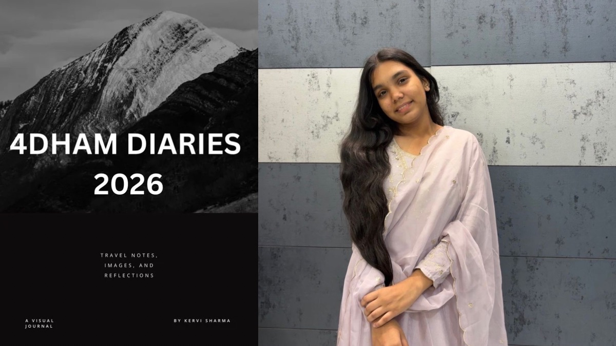 इंदौर की Kervi Sharma ने चारधाम यात्रा को बना दिया किताब, 57 पन्नों में समेटी हिमालय से गिरिराज जी तक की कहानी