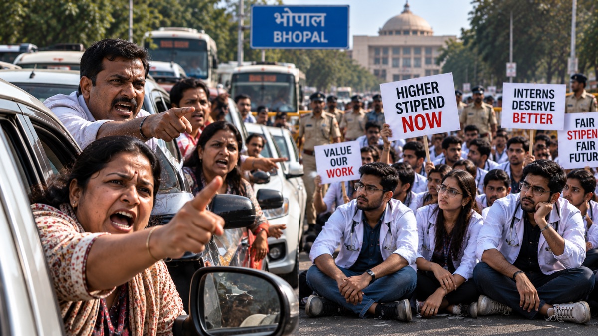 ₹65 लाख की सरकारी मदद के बाद भी 1 साल के ‘स्टाइपेंड’ पर बवाल, भोपाल में MBBS इंटर्न्स के प्रदर्शन पर उठीं उंगलियां