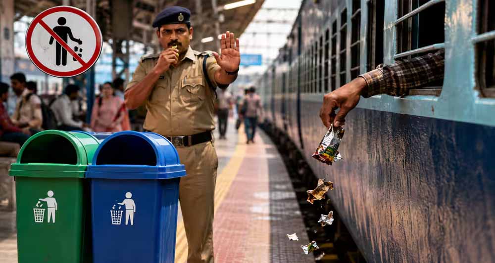 स्टेशन पर गंदगी फैलाने वालों पर सख्ती, कचरा फेंका या थूका तो लगेगा 1000 रुपये का जुर्माना