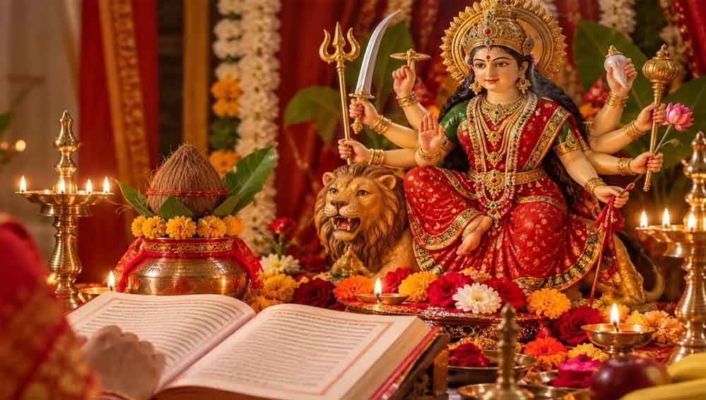 योगी सरकार का फैसला, सप्तमी से नवमी तक मंदिरों में होंगे देवी गीत और दुर्गा सप्तशती पाठ