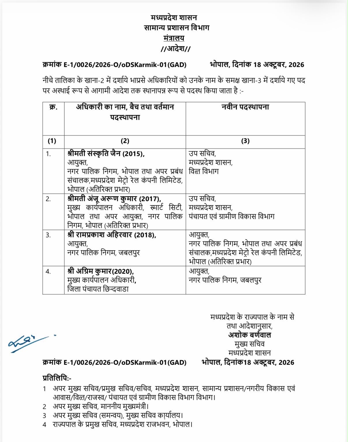 MP IAS TRANSFER