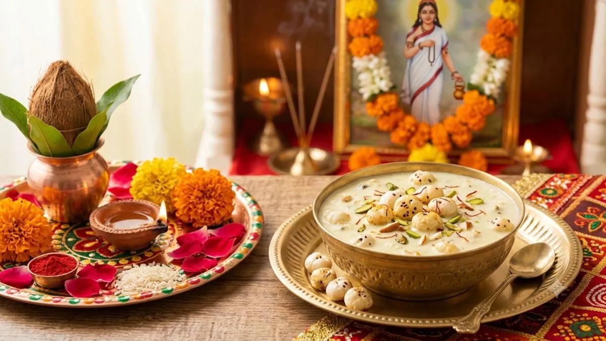नवरात्रि के दूसरे दिन मां ब्रह्मचारिणी को चढ़ाएं मखाना खीर, घर पर ऐसे बनाएं स्वादिष्ट प्रसाद
