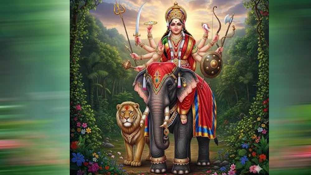 नवरात्रि में हाथी पर सवार होकर होगा मां दुर्गा का आगमन, जानिए देश और दुनिया पर क्या पड़ेगा प्रभाव