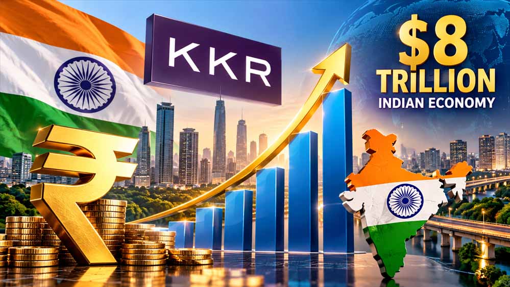 भारत की ग्रोथ स्टोरी पर KKR का बड़ा अनुमान, 10 साल में $8 ट्रिलियन से आगे जा सकती है अर्थव्यवस्था