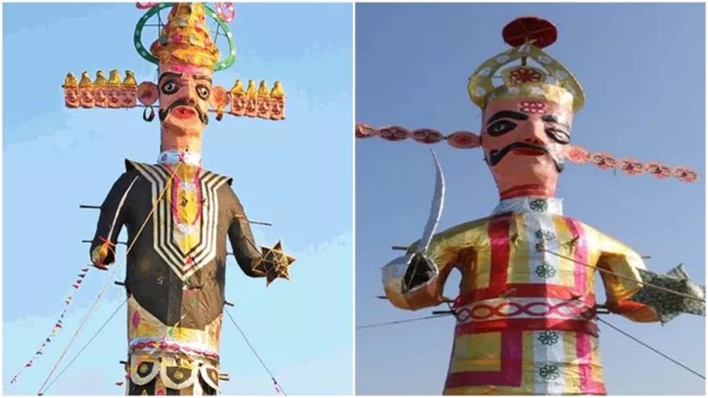 3 महीने की मेहनत से बना हरियाणा का सबसे ऊंचा रावण, जानें खासियत