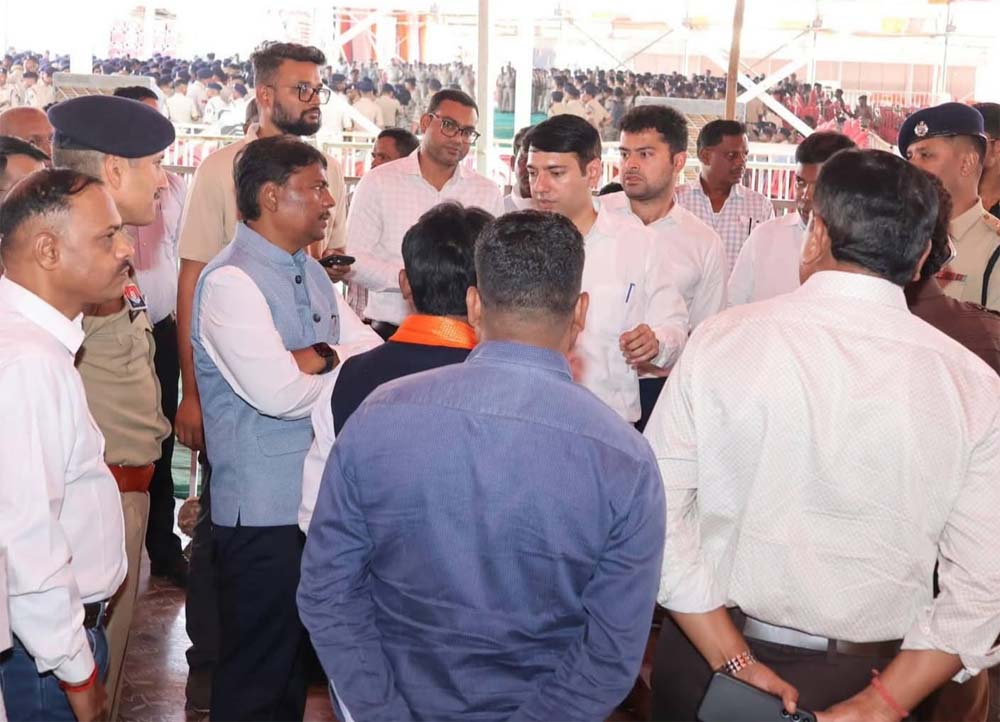 लालबाग मैदान में आमसभा को करेंगी संबोधित, वन मंत्री श्री केदार कश्यप ने लिया तैयारियों का जायजा